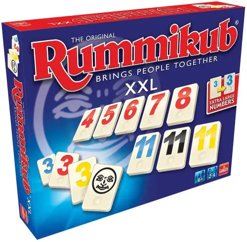 RUMMIKUB Spel met extra grote cijfers verpakking