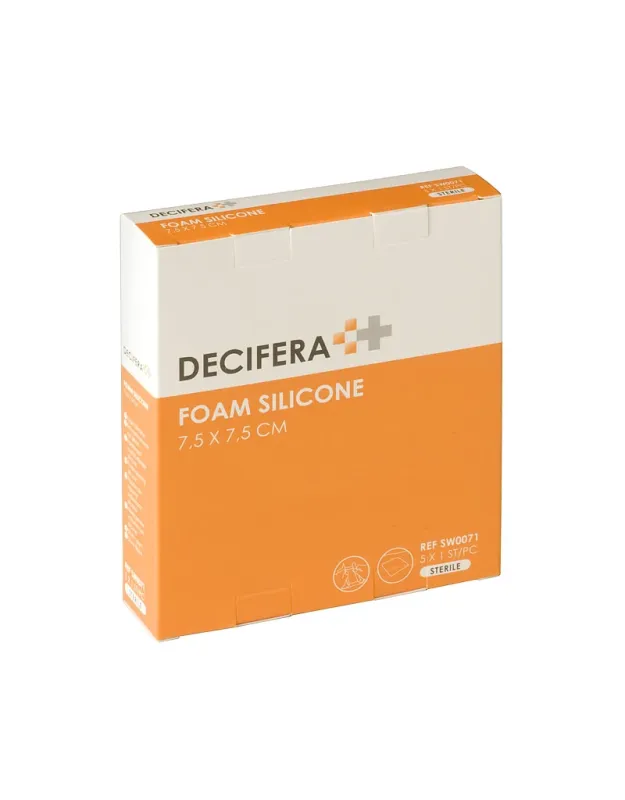 DECIFERA Schuimverband met siliconen laag (5 stuks)